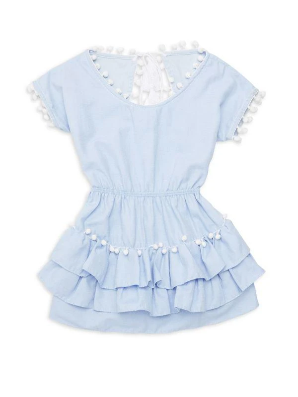 Little Peixoto Girl's Gingham Nissi Pom Pom Dress 1