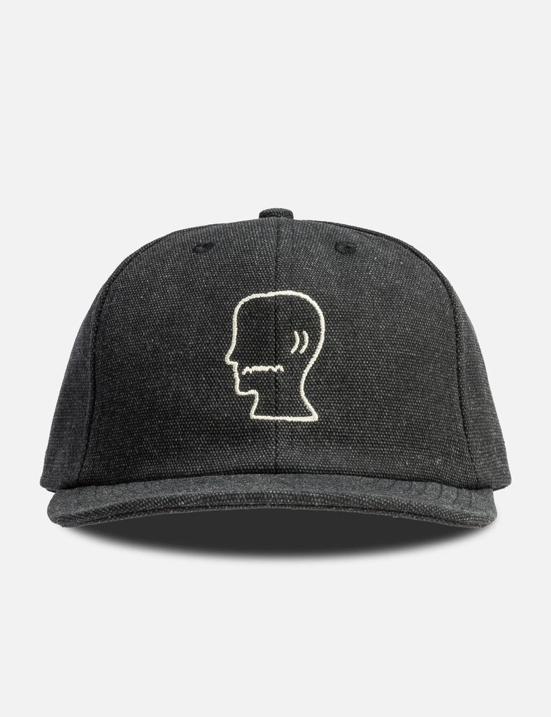 Brain Dead WASHED TWILL LOGOHEAD HAT - BLACK