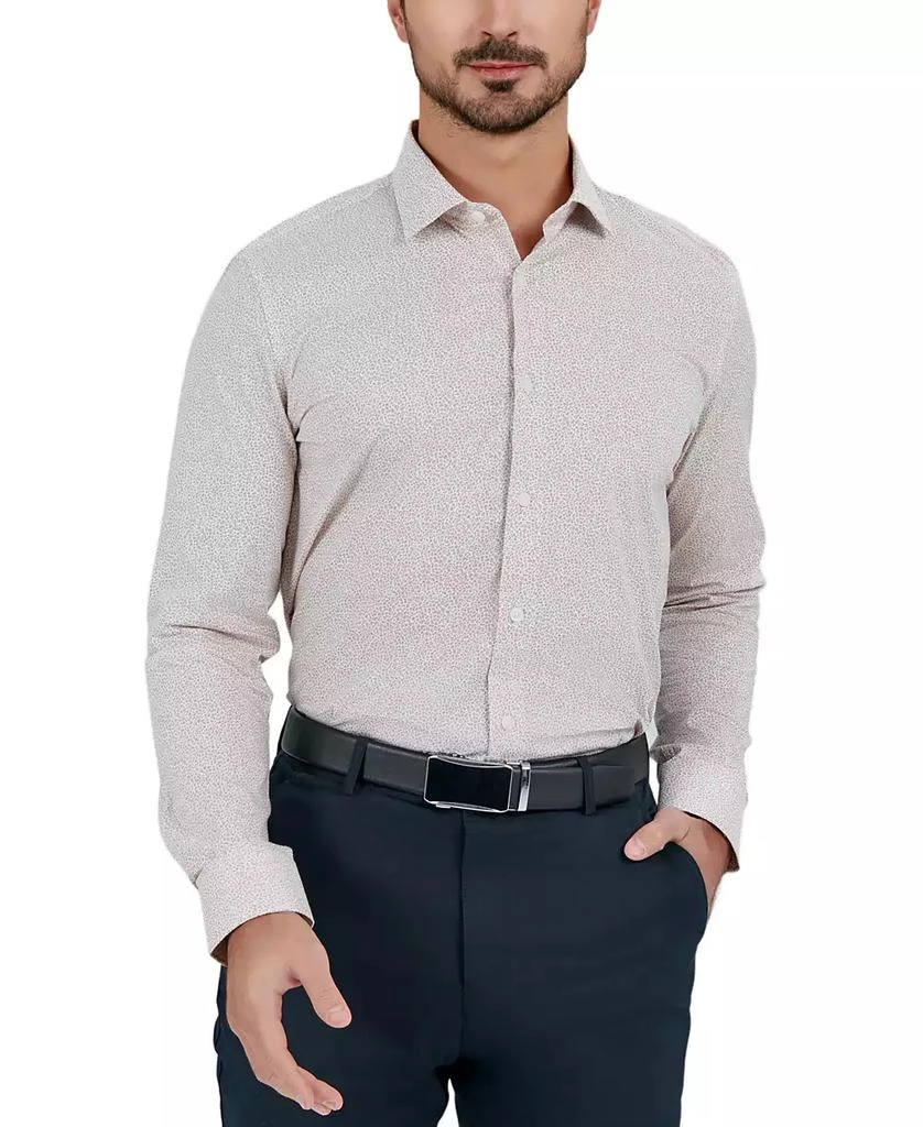 Tallia Men's Slim Flit Micro Floral Print Button-Front Dress Shirt 6
