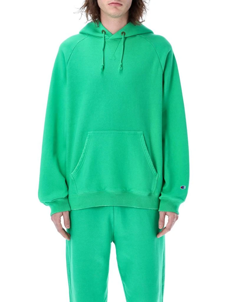 CHAMPION Champion Logo Patch Drawstring Hoodie 1