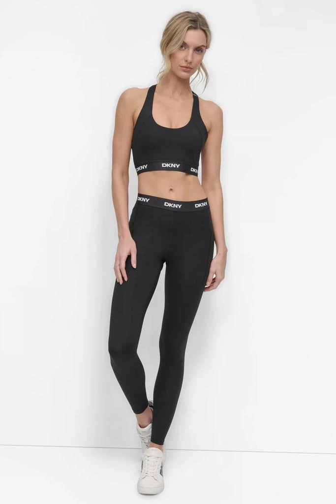 DKNY CROPPED MID-RISE LOGO-WAIST LEGGING 6