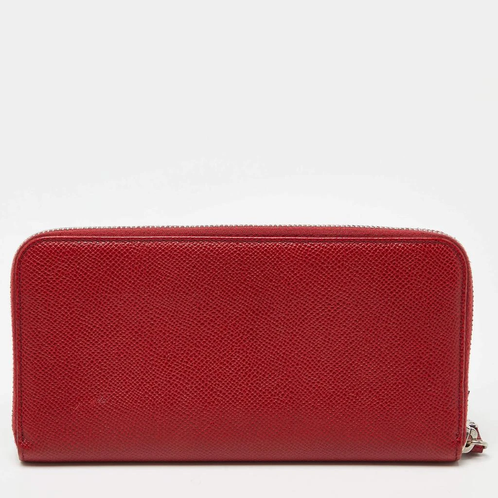 Tod's Tod's Red Leather Zip Around Wallet 4