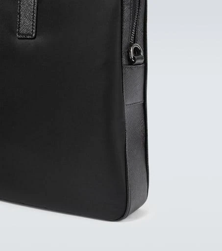Prada Re-Nylon leather-trimmed briefcase 7