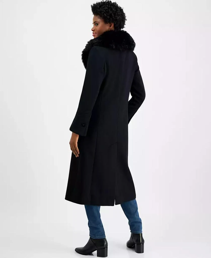 Via Spiga Women's Single-Breasted Faux-Fur-Collar Maxi Coat 2