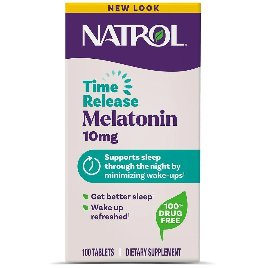 Natrol Melatonin 10 mg, Time Release to Minimize Wake-Ups Unflavored 1
