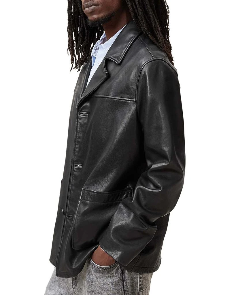 ALL SAINTS Lucas Regular Fit Leather Coat 6