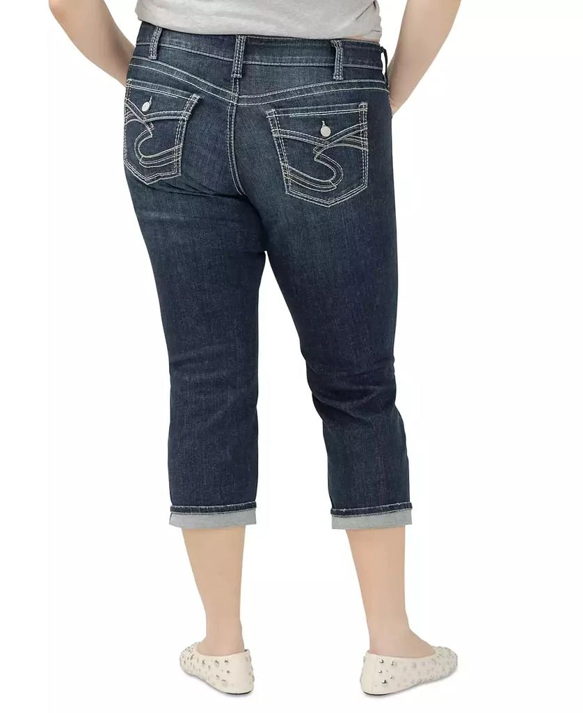 Silver Jeans Co. Plus Size Suki Mid-Rise Curvy Fit Capri Jeans 2