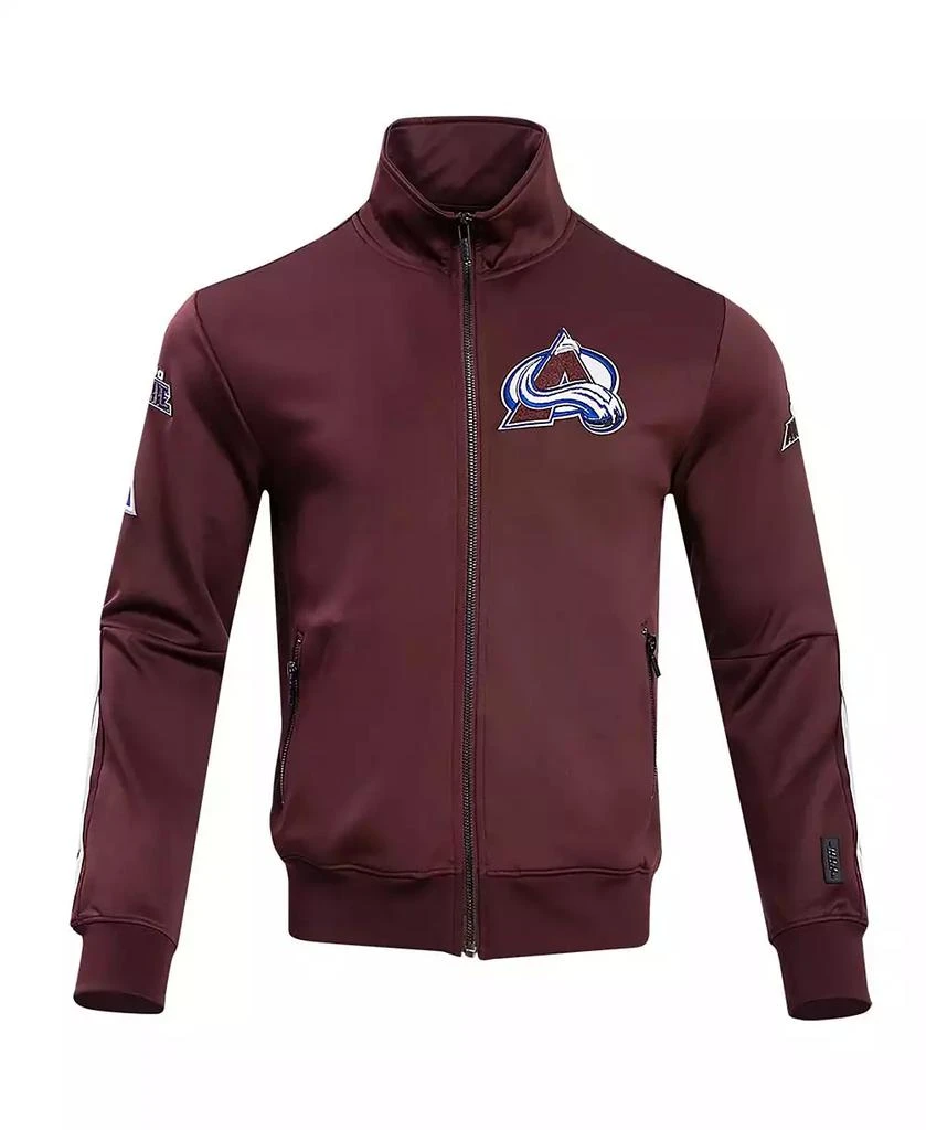 Pro Standard Men's Burgundy Colorado Avalanche Classic Chenille Full-Zip Track Jacket 3