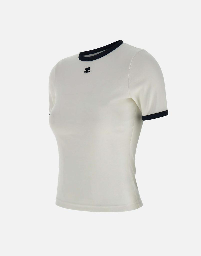 courreges "Signature contrast t-shirt"