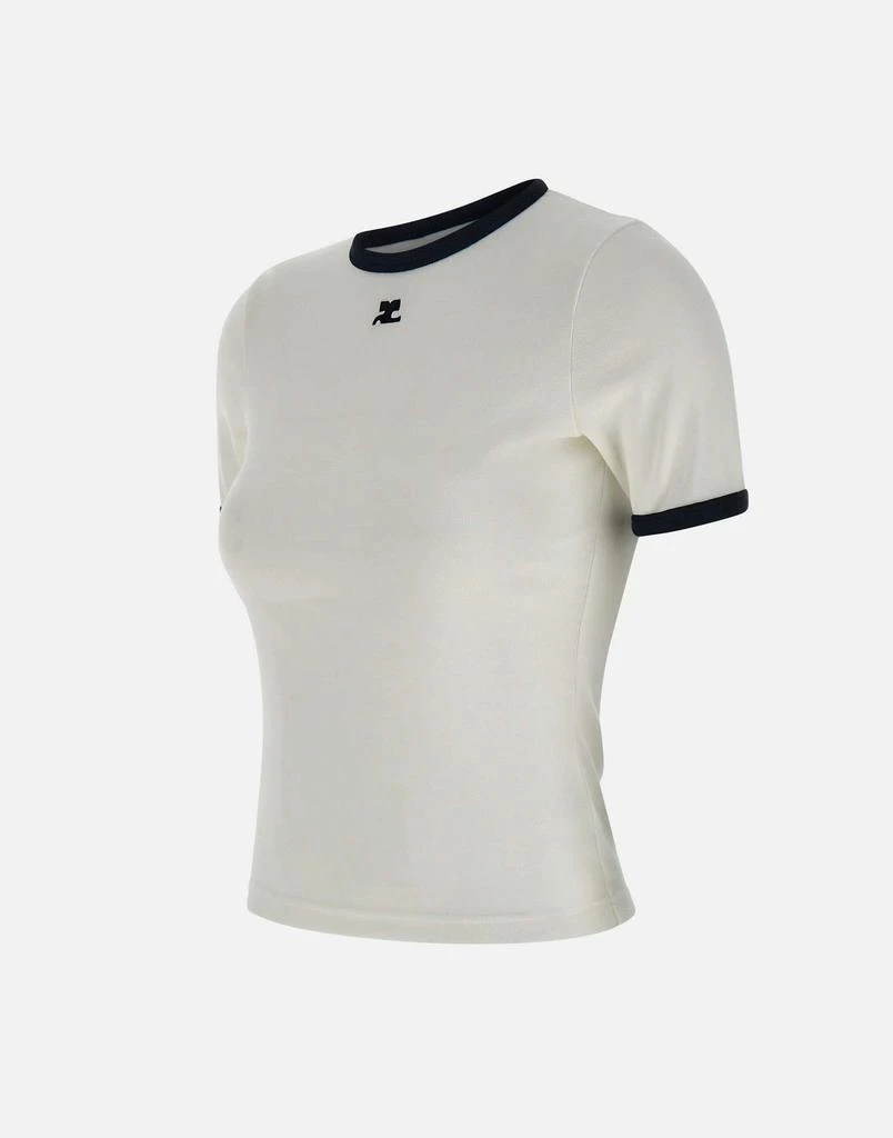 courreges "Signature contrast t-shirt" 2