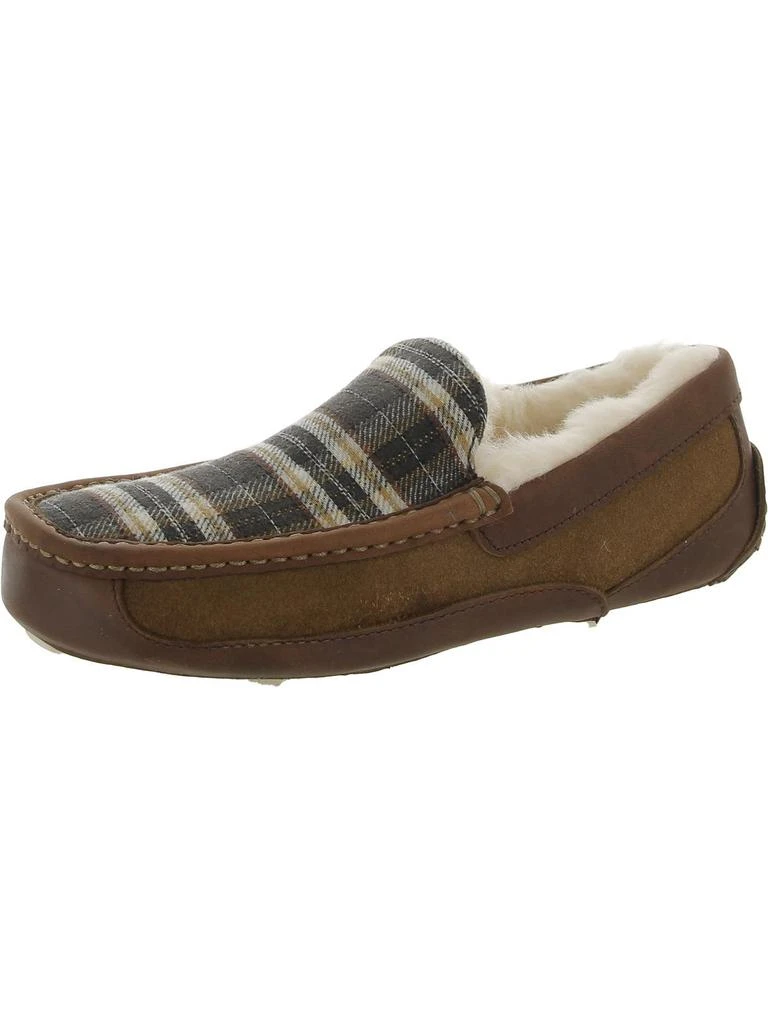 UGG Ascot Mens Suede Plaid Loafer Slippers 1