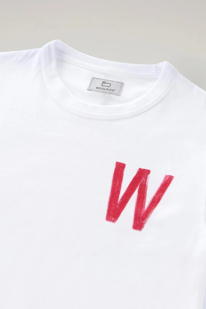 Woolrich Boys' Pure Cotton T-Shirt with Print - Boys - White 3
