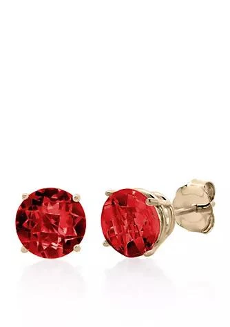 Belk 
Co. Co. 10K Rose Gold Garnet Stud Earrings