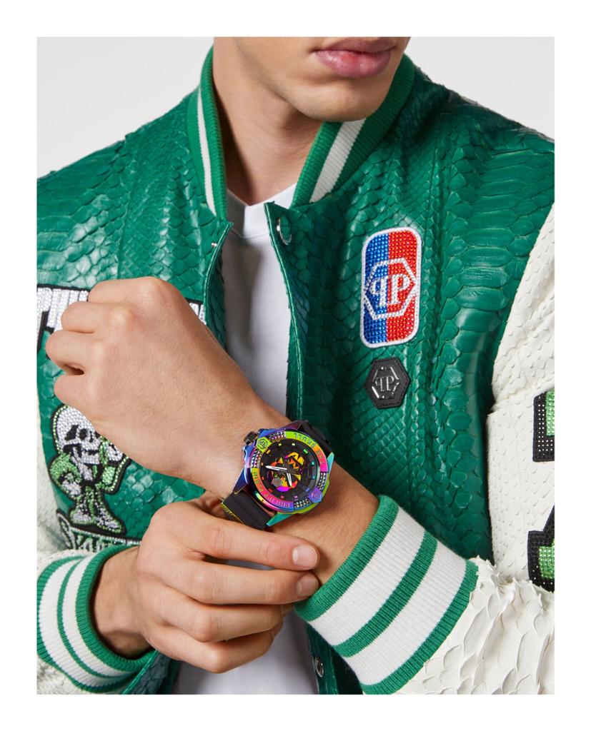 激安商品! PHILIPP PLEIN The kull Silicone Watch Philipp Plein The $kull Rainbow Silicone Watch - Men's