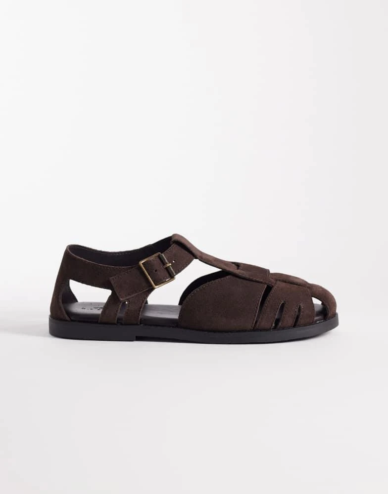 ASOS ASOS DESIGN closed fisherman sandals in brown