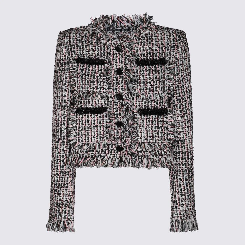 Self Portrait Self-Portrait Black And Multicolor Casual Jacket 1