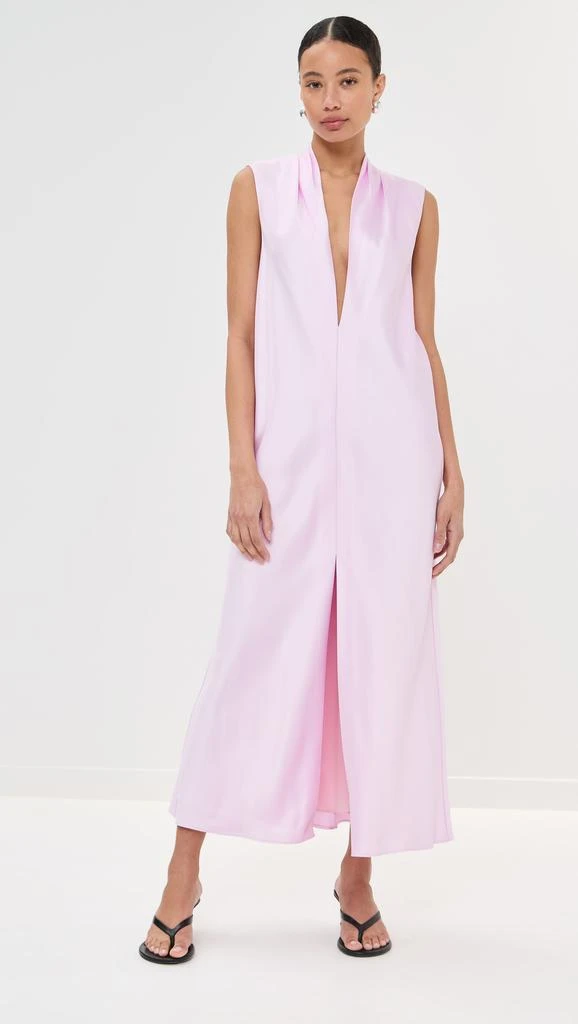 Brandon Maxwell The Daphne Plunge Neckline Caftan Dress 6