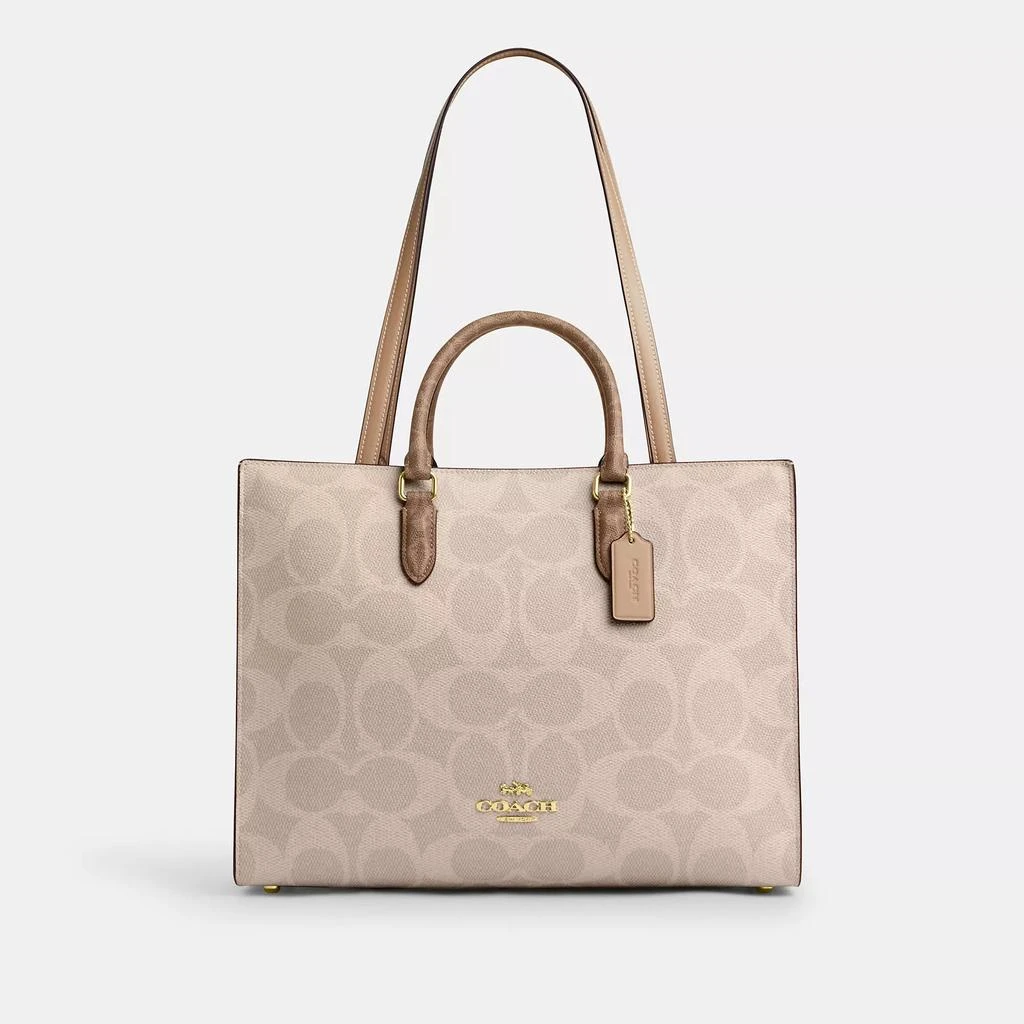 Coach Maggie Tote Bag In Blocked Signature Canvas 1