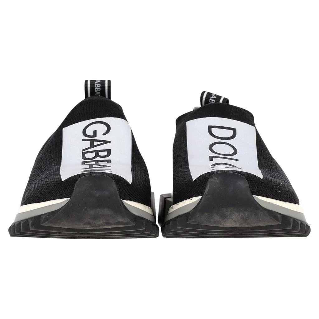 Dolce & Gabbana Sorrento Logo Low-Top Slip-On Sneakers in Black Polyester 3