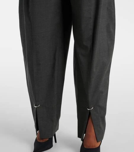 Mugler Wool barrel-leg pants 5