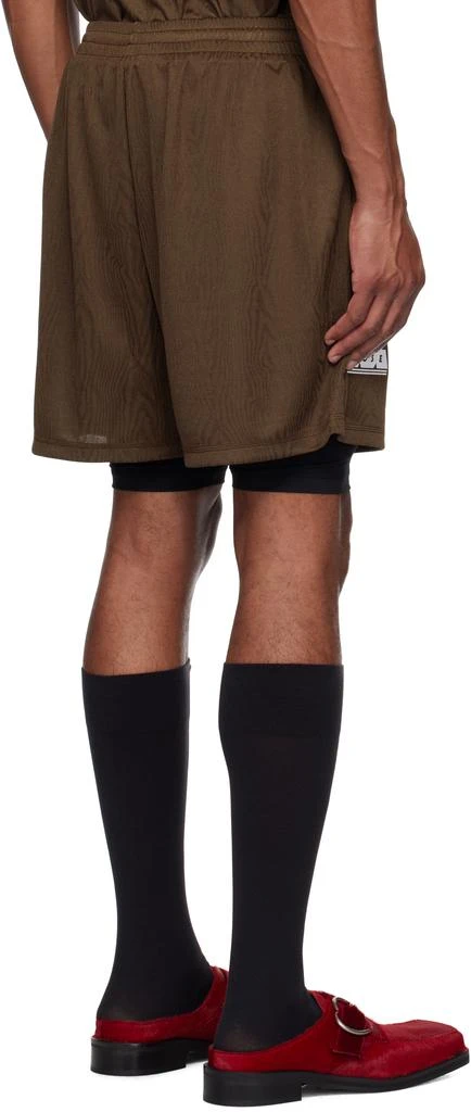 Martine Rose Brown Double Football Shorts 3