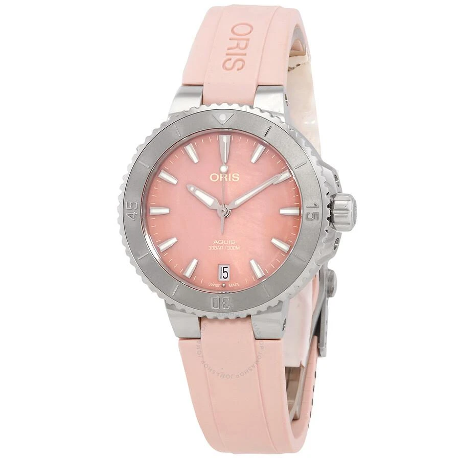 Oris Open Box - Oris Aquis Date Automatic Pink Mother of Pearl Dial Unisex Watch 01 733 7770 4158-07 4 18 66FC 1