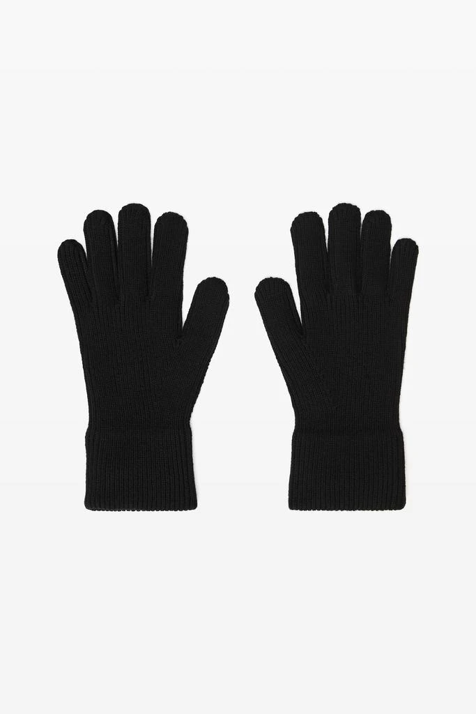 Alexander Wang dome logo gloves in ribbed wool stretch 3