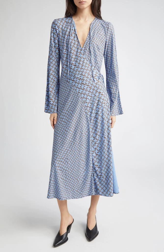 Shop Print Long Sleeve Jersey Maxi Wrap Dress on Sale at BeyondStyle  Get  77% Off Print Long Sleeve Jersey Maxi Wrap Dress with Limited-Time Flash  Deals, Exclusive Discounts, and Special Offers.