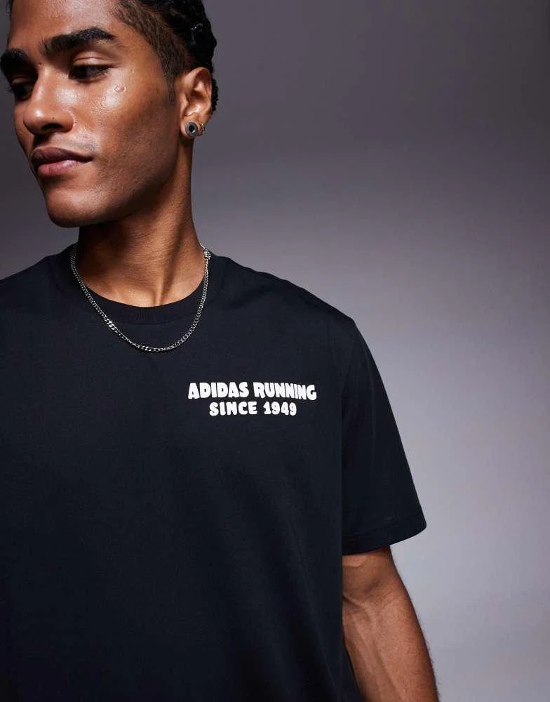 Adidas adidas Running t-shirt with taco graphic in black 4
