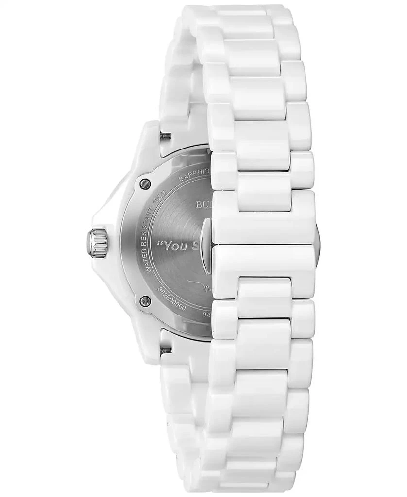 Bulova Women's Marine Star Marc Anthony Series A Diamond Accent White Ceramic Bracelet Watch 36mm 3