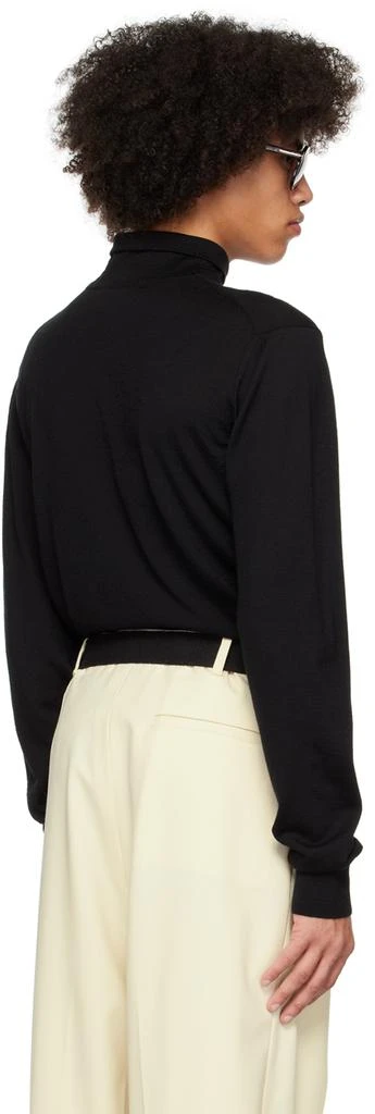 LU'U DAN SSENSE Exclusive Black Embroidered Turtleneck 3
