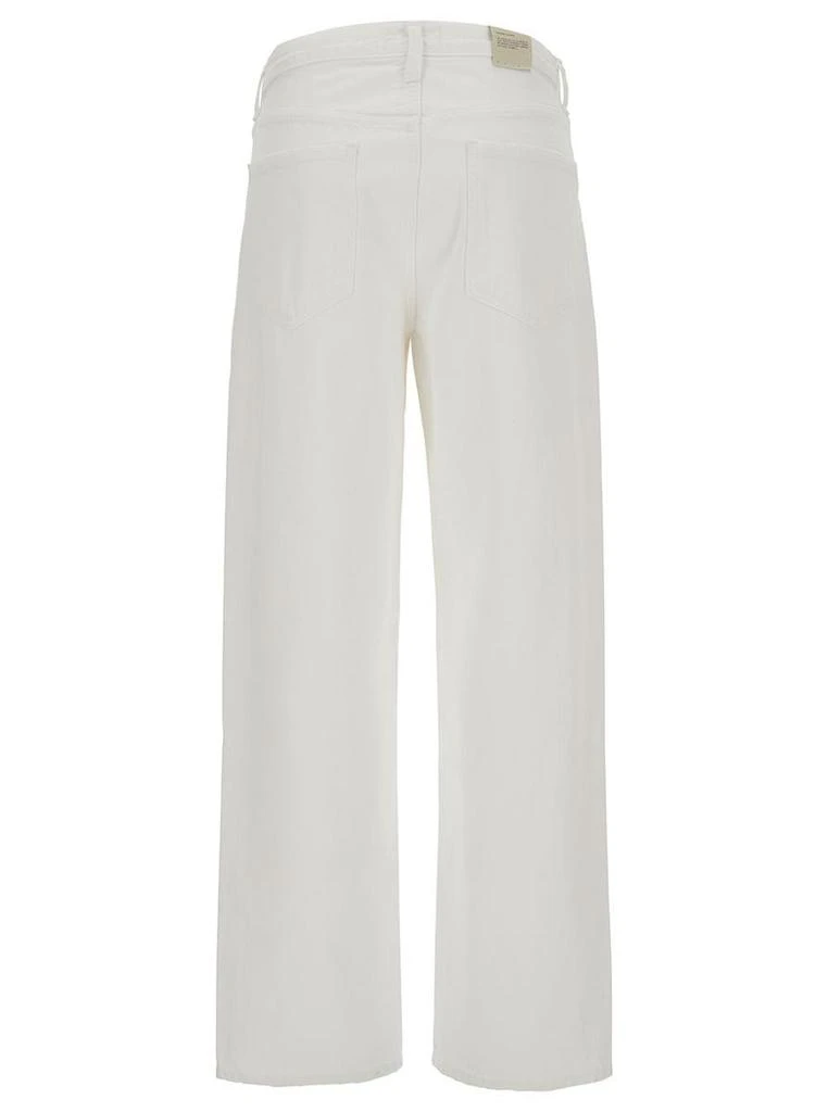 AGOLDE White Jeans With Asymmetric Closure In Cotton Denim Woman 2