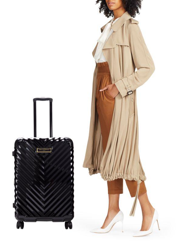 Karl Lagerfeld Paris 24 Inch Geometric Spinner Suitcase