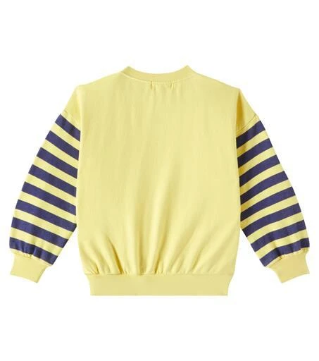 BOBO CHOSES Logo striped cotton jersey sweatshirt 4