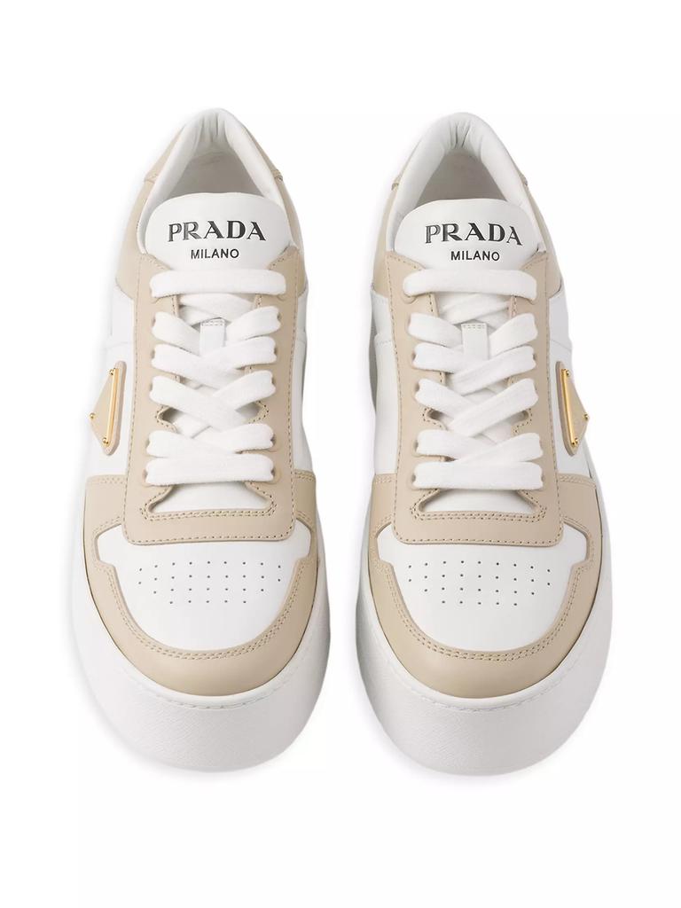 Prada Downtown Bold Leather Sneakers