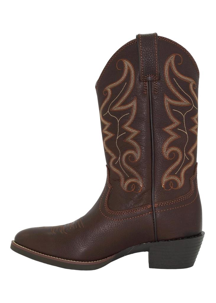 Justin Men's Stampede Square Toe Western Boots - Ee Width In Brown