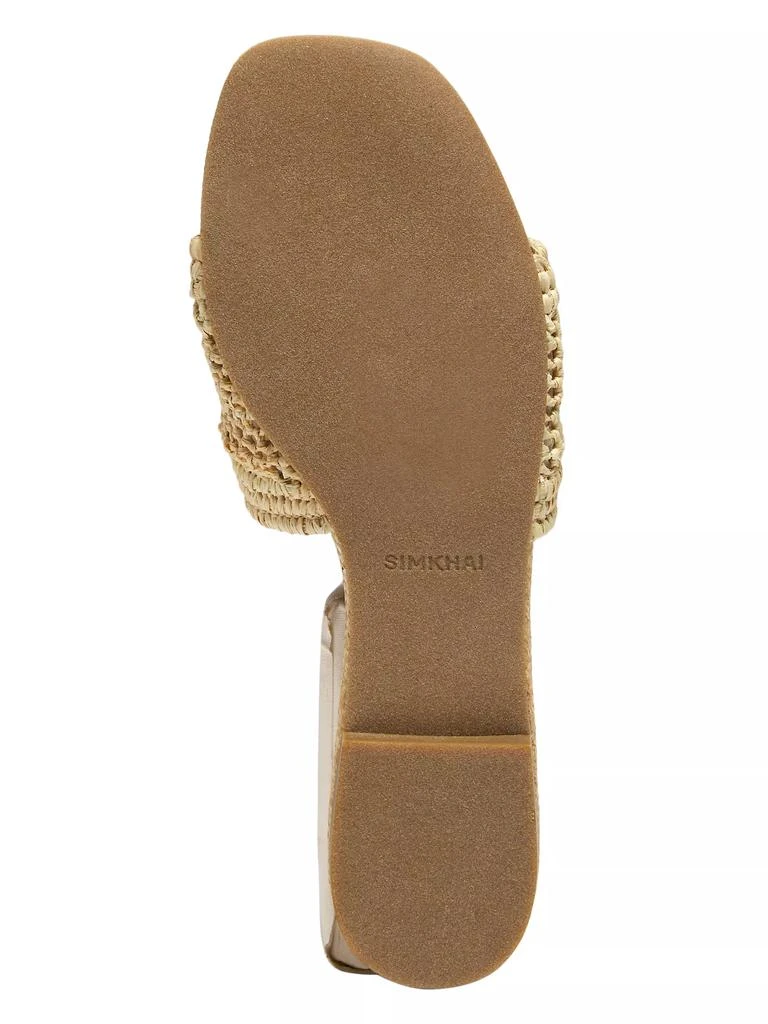 SIMKHAI Delphi Raffia Flat Sandals 6