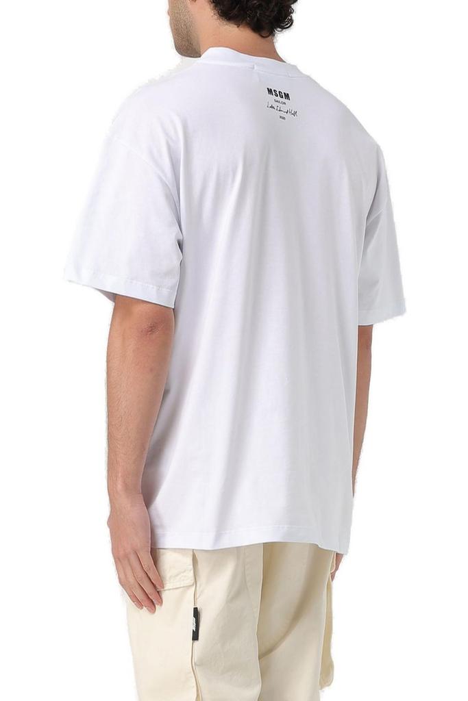 MSGM MSGM Patch-Detailed Crewneck T-Shirt