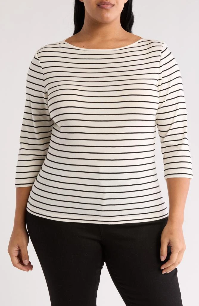 Caslon Boat Neck Long Sleeve Tee 1