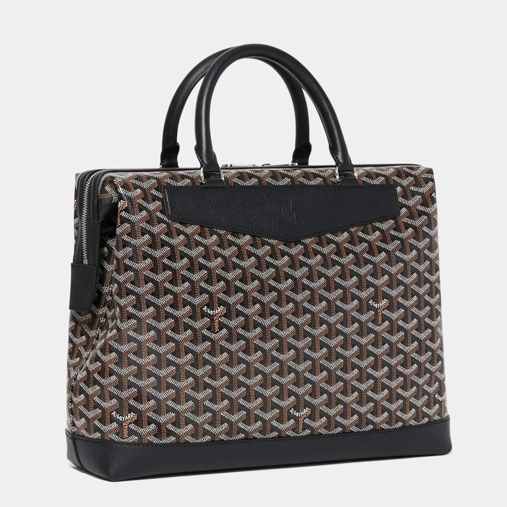 Goyard Goyard Black Leather and Signature Canvas Cisaplin Document Case 2