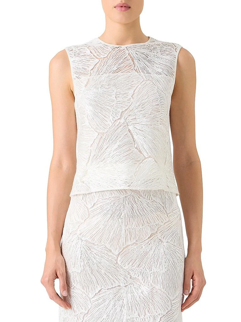 Akris Lacquered Fan Lace Top 3