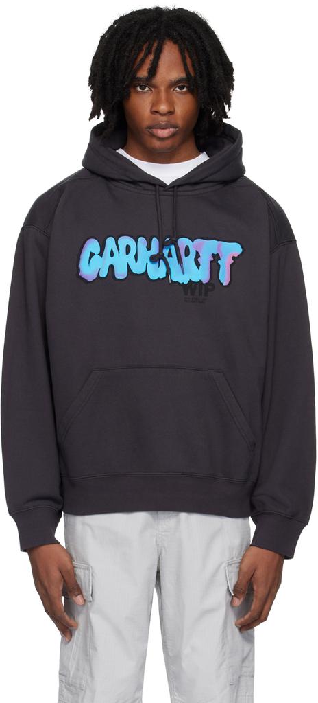 Carhartt Work In Progress Gray Drip Hoodie Tops BeyondStyle