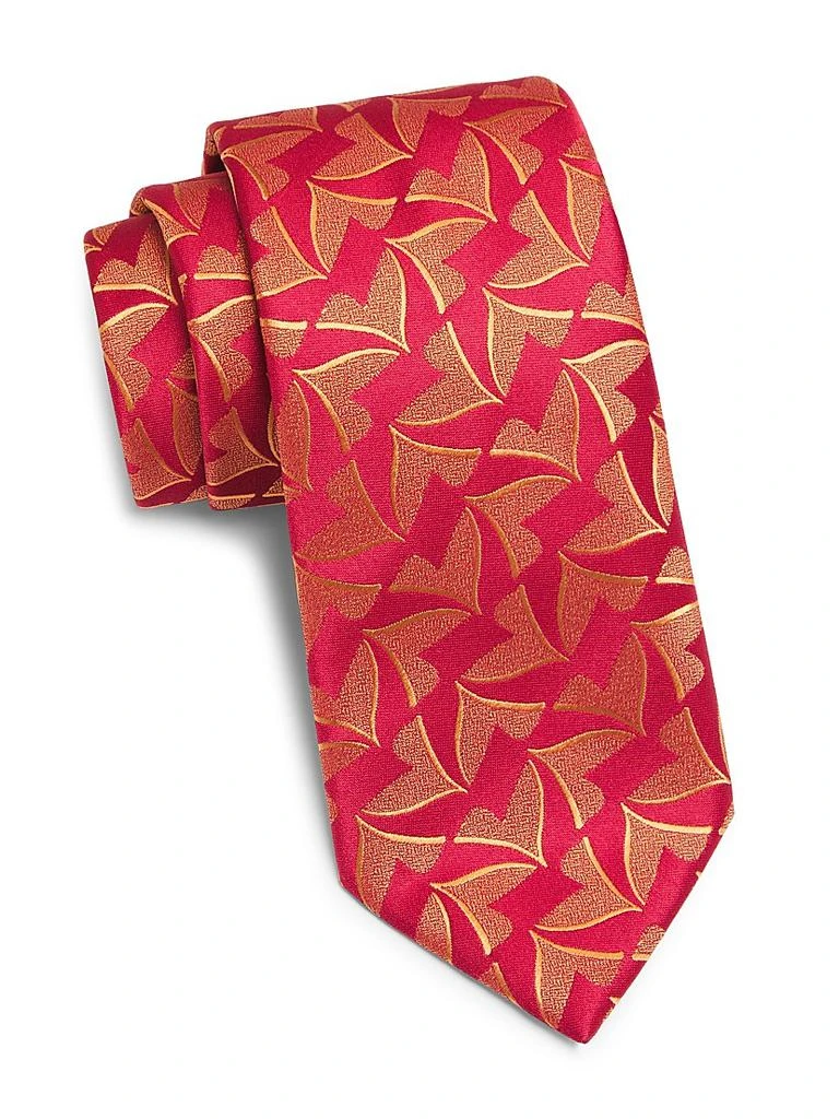 Charvet Whale Tail Jacquard Silk Tie 1