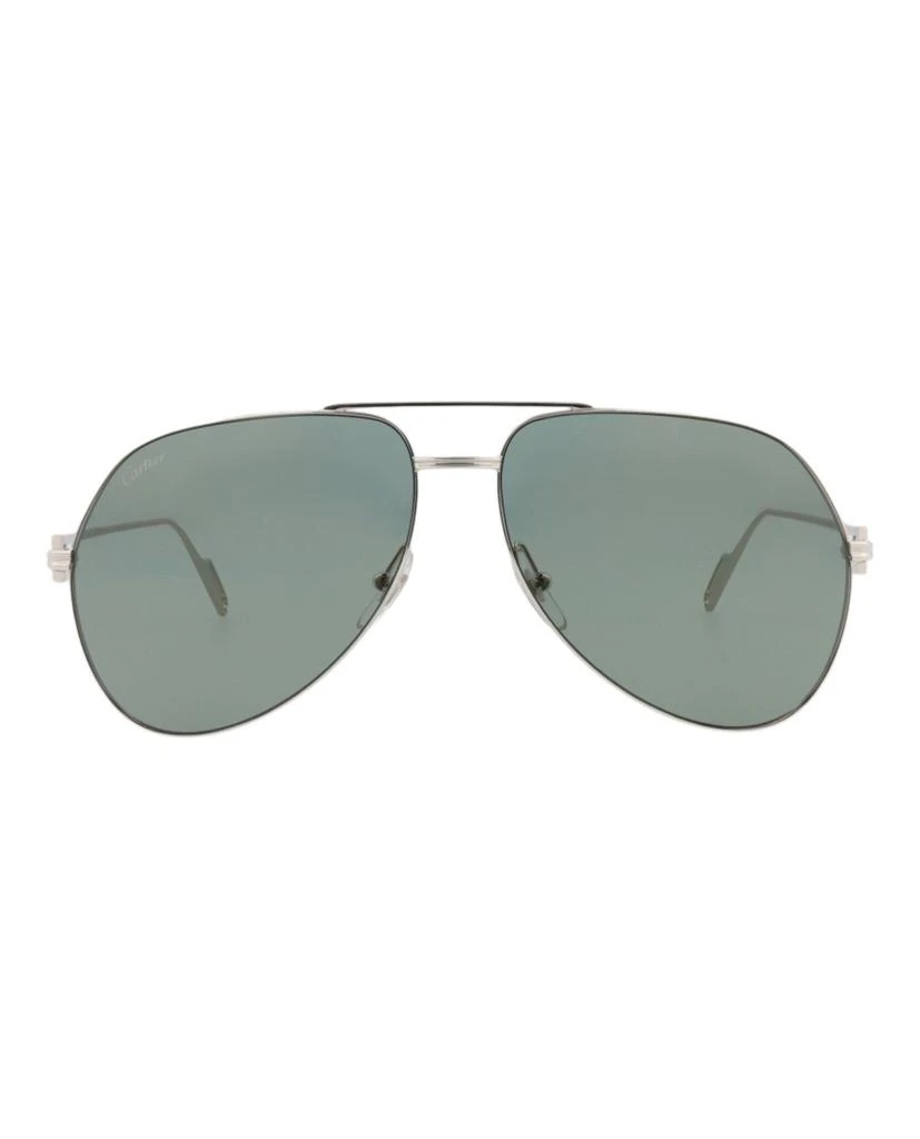 Cartier Aviator-Frame Metal Sunglasses