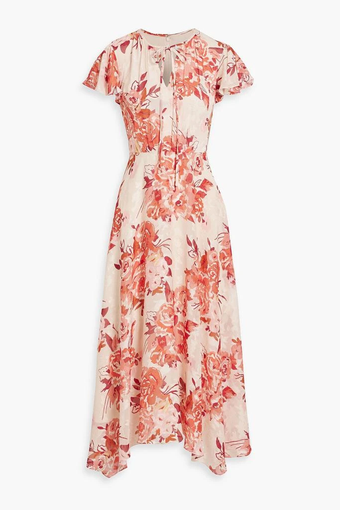 MIKAEL AGHAL Floral-print fil coupé chiffon midi dress 1