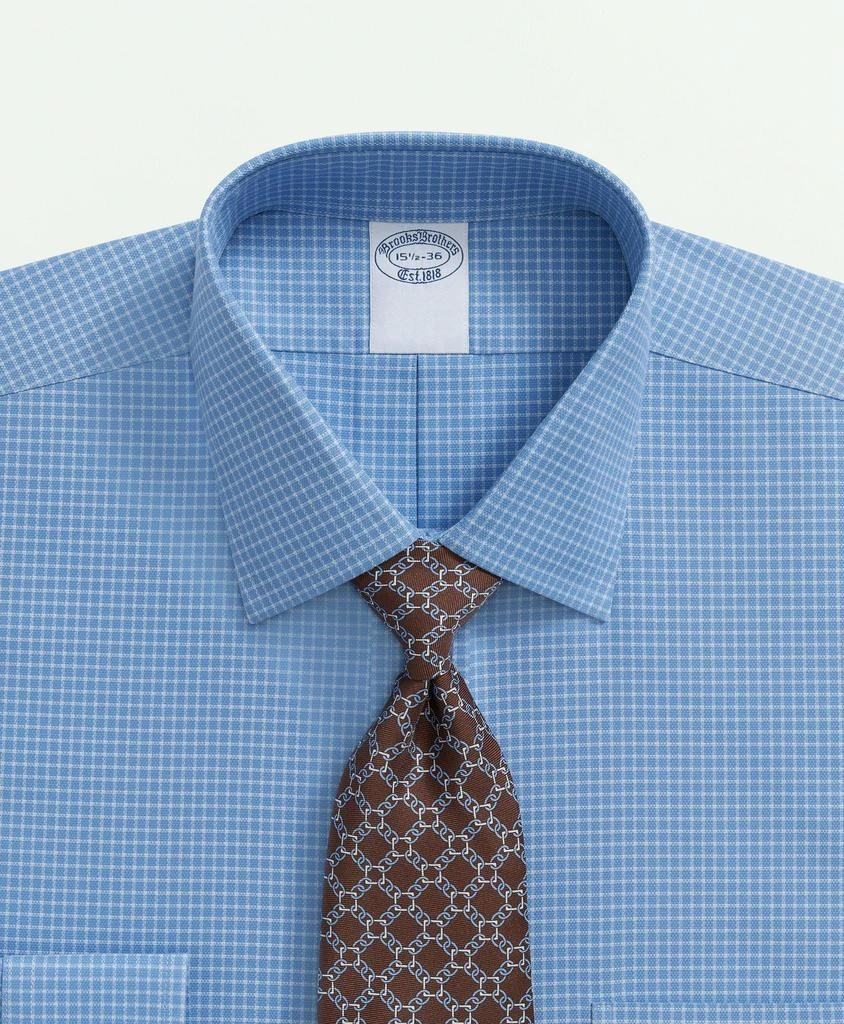 Brooks Brothers Stretch Supima® Cotton Non-Iron Royal Oxford Ainsley Collar, Windowpane Dress Shirt 2