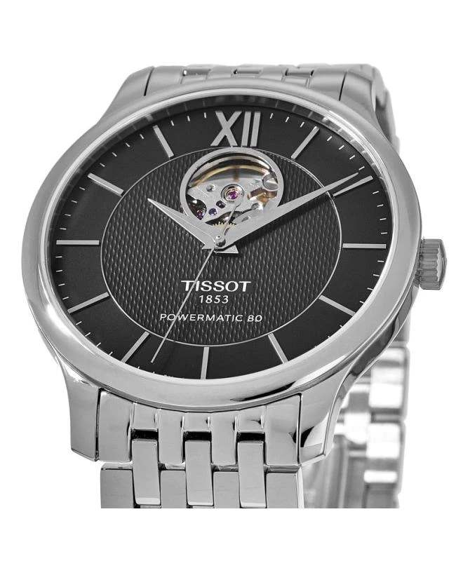 Tissot Tissot Tradition Powermatic 80 Black Dial Stainless Steel Men's Watch T063.907.11.058.00 2