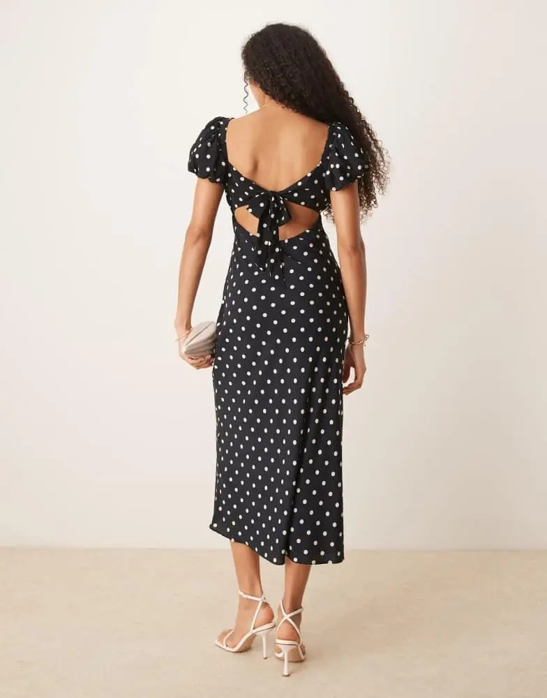 flowing midi summer dresses Light Blue Midi Summer Dress with Strappy Open Back Light Blue / Large