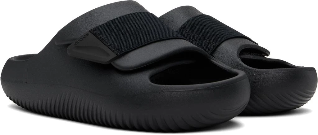Crocs Black Mellow Luxe Recovery Slides 4
