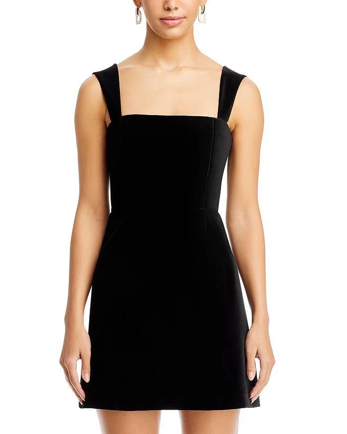 Alice + Olivia Taylum Sleeveless Velvet Mini Dress 7